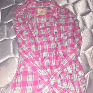 Hollister large plaid shirt!